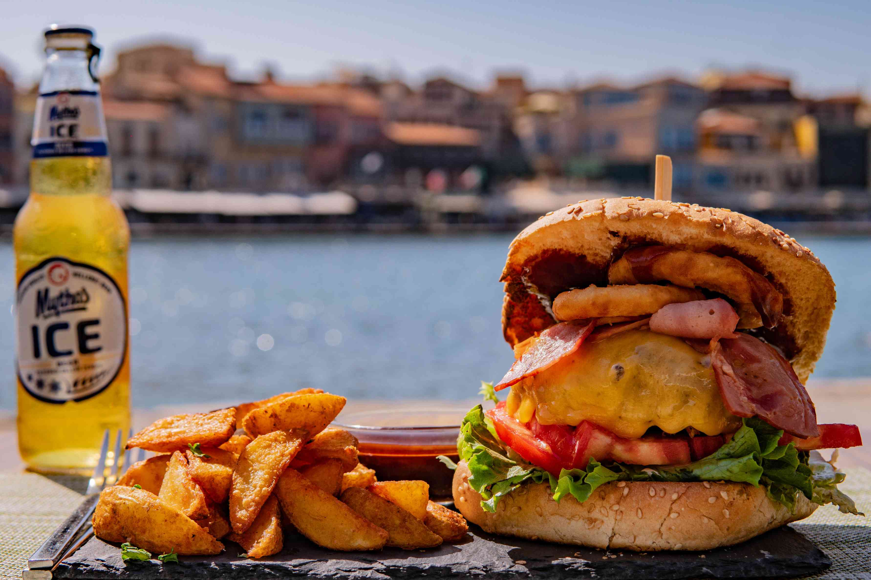 burger and beer